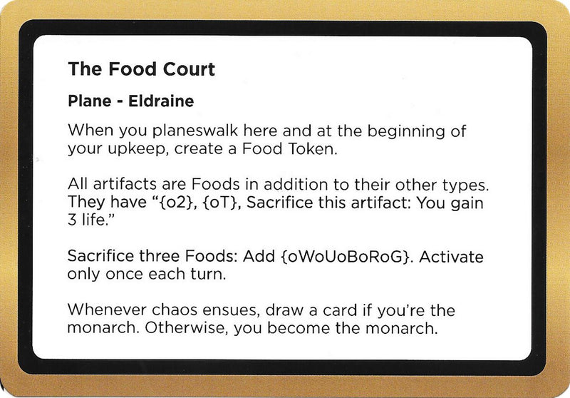 The Food Court (Black Lotus Unknown Planechase) [Oversize Cards] - Destination Retro