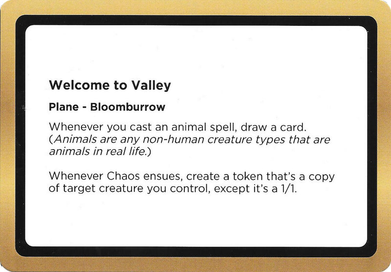 Welcome to Valley (Black Lotus Unknown Planechase) [Oversize Cards] - Destination Retro
