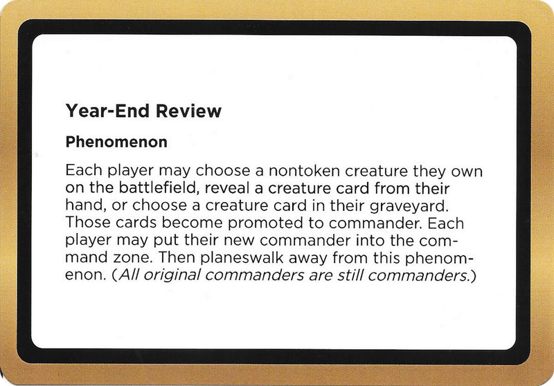 Year-End Review (Black Lotus Unknown Planechase) [Oversize Cards] - Destination Retro