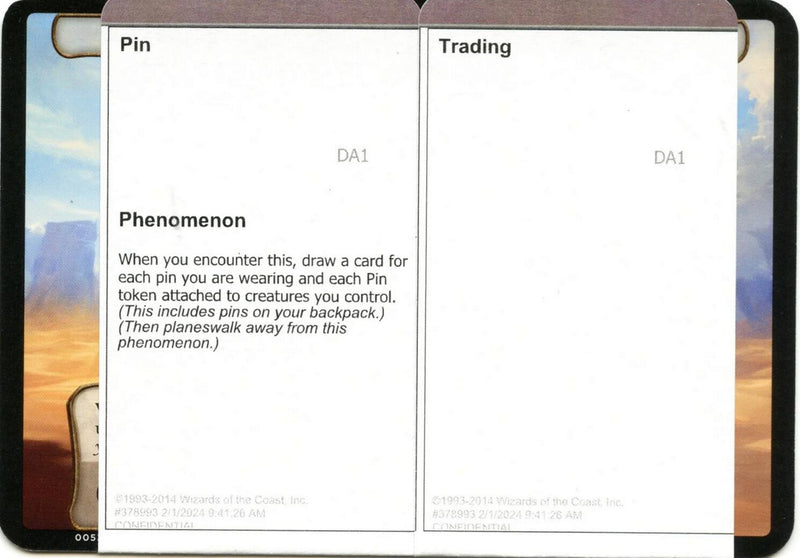Pin Trading (Black Lotus Unknown Planechase) [Oversize Cards] - Destination Retro