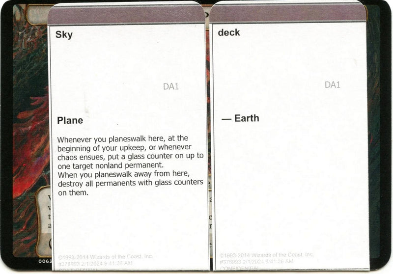 Sky Deck (Black Lotus Unknown Planechase) [Oversize Cards] - Destination Retro