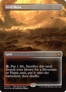 Arid Mesa (Borderless) (Dragonscale Foil) [Tarkir: Dragonstorm Special Guests] - Destination Retro