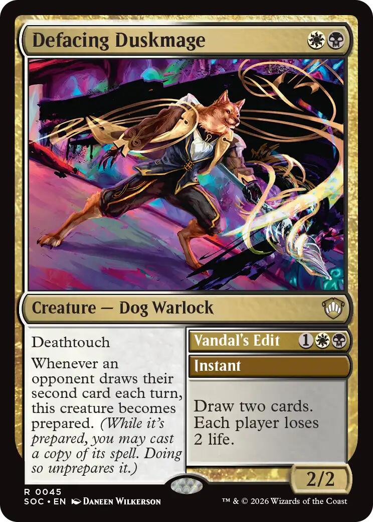 Defacing Duskmage [Secrets of Strixhaven Commander] - Destination Retro