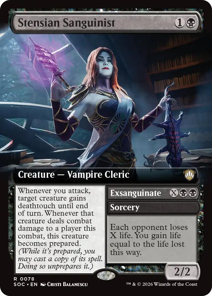 Stensian Sanguinist (Extended Art) [Secrets of Strixhaven Commander] - Destination Retro