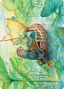 Run Away Together Art Card (Gold-Stamped Signature) [Bloomburrow Art Series] - Destination Retro