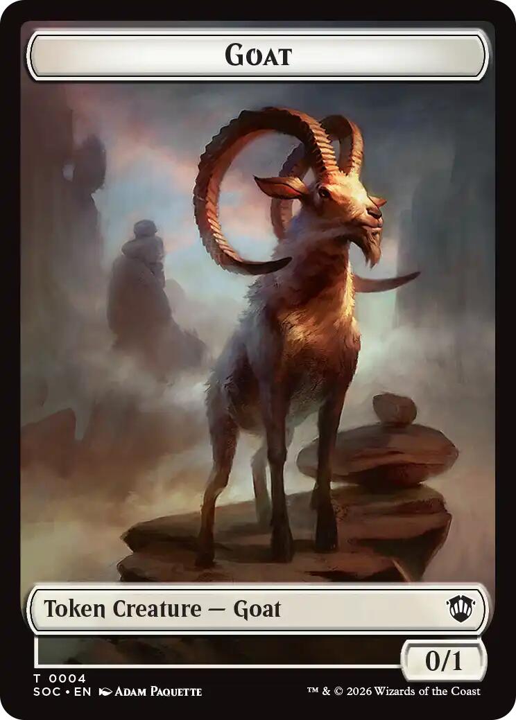 Goat // Fungus Beast Double-Sided Token [Secrets of Strixhaven Commander Tokens] - Destination Retro