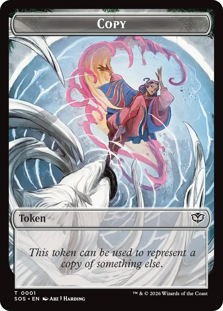 Spirit (0025) // Copy Double-Sided Token [Secrets of Strixhaven Commander Tokens] - Destination Retro