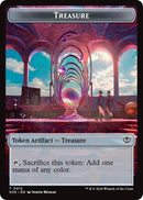 Primo, The Indivisble // Treasure Double-Sided Token [Secrets of Strixhaven Commander Tokens] - Destination Retro