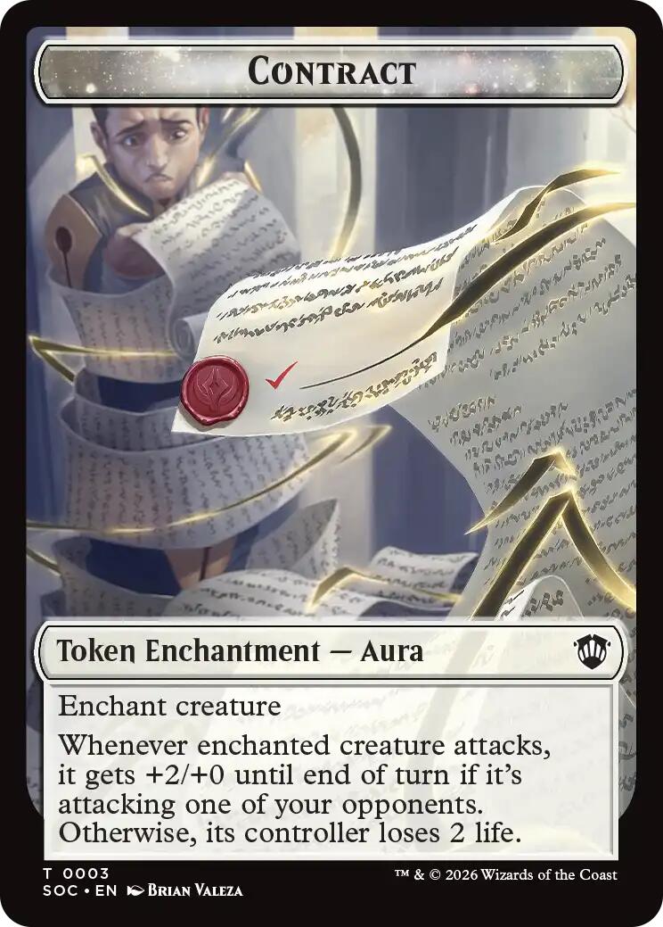 Contract // Pegasus Double-Sided Token [Secrets of Strixhaven Commander Tokens] - Destination Retro