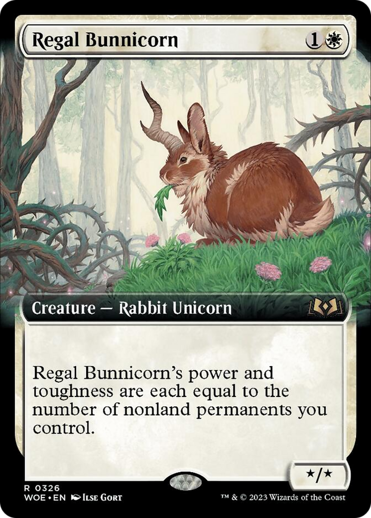 Regal Bunnicorn (Extended Art) [Wilds of Eldraine] - Destination Retro