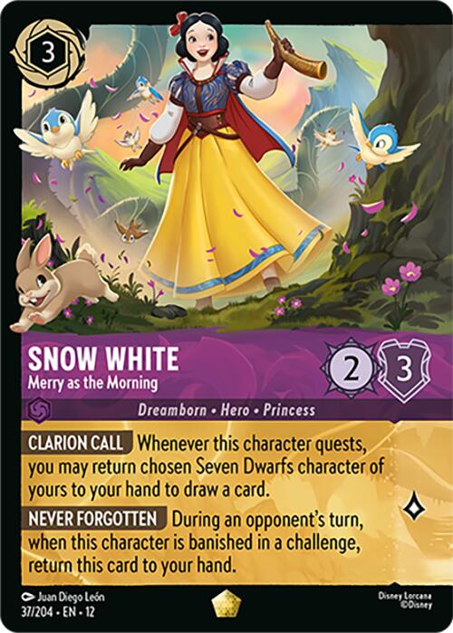 Snow White - Merry as the Morning (Foil) (37/204) [Wilds Unknown] - Destination Retro