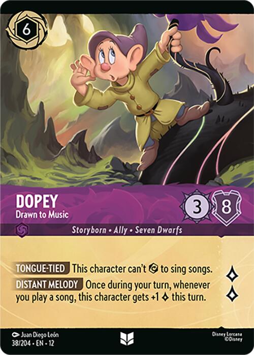 Dopey - Drawn to Music (Foil) (38/204) [Wilds Unknown] - Destination Retro