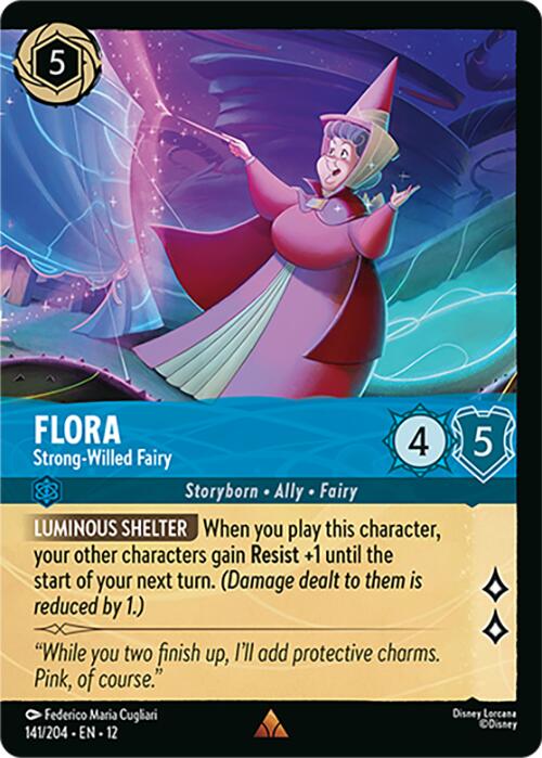 Flora - Strong-Willed Fairy (Foil) (141/204) [Wilds Unknown] - Destination Retro