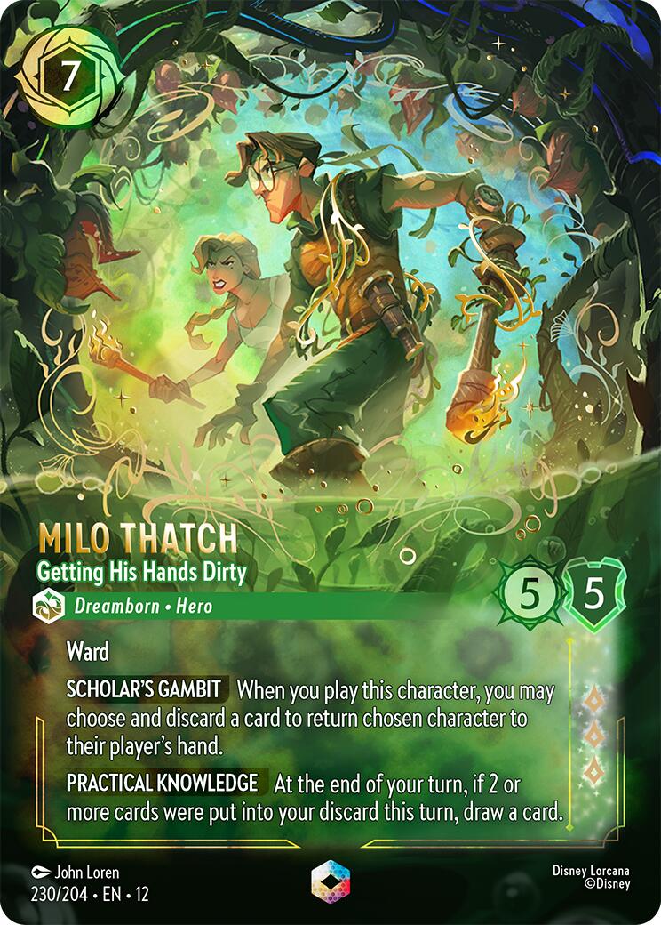 Milo Thatch - Getting His Hands Dirty (Enchanted) (230/204) [Wilds Unknown] - Destination Retro