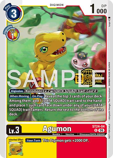Agumon [ST24-04] (Welcome Tamers Pack Vol.2) [Starter Deck: Data Squad] - Destination Retro