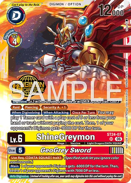 ShineGreymon // GeoGrey Sword [ST24-07] (Welcome Tamers Pack Vol.2) [Starter Deck: Data Squad] - Destination Retro