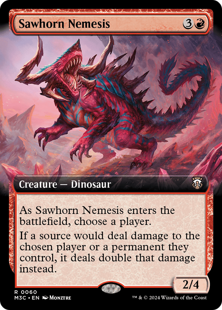 Sawhorn Nemesis (Extended Art) [Modern Horizons 3 Commander] - Destination Retro