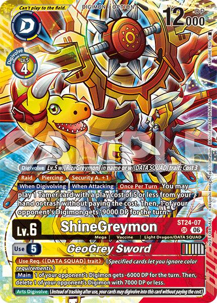 ShineGreymon // GeoGrey Sword [ST24-07] (Dual Revolution Release Event Participant) [Dual Revolution Release Event] - Destination Retro