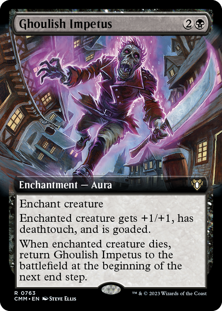 Ghoulish Impetus (Extended Art) [Commander Masters] - Destination Retro
