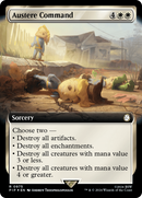 Austere Command (Extended Art) (Surge Foil) [Fallout] - Destination Retro