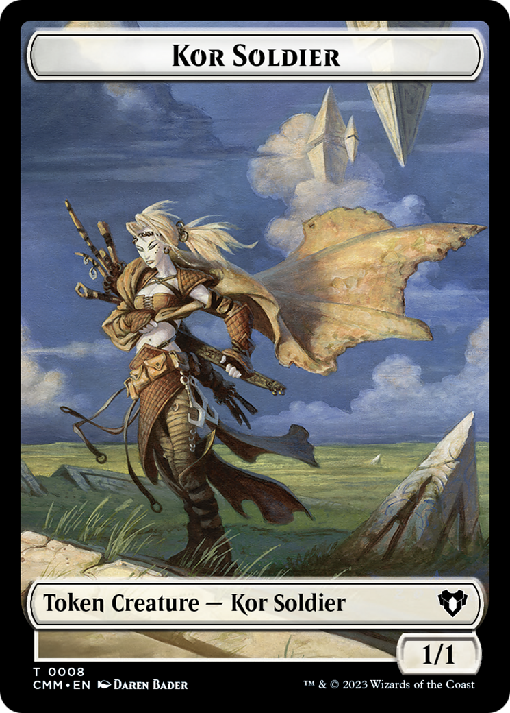 Soldier // Kor Soldier Double-Sided Token [Commander Masters Tokens] - Destination Retro