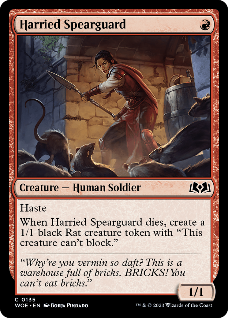 Harried Spearguard [Wilds of Eldraine] - Destination Retro