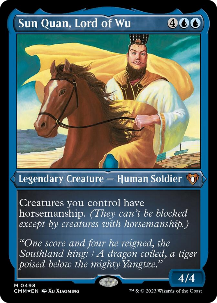 Sun Quan, Lord of Wu (Foil Etched) [Commander Masters] - Destination Retro