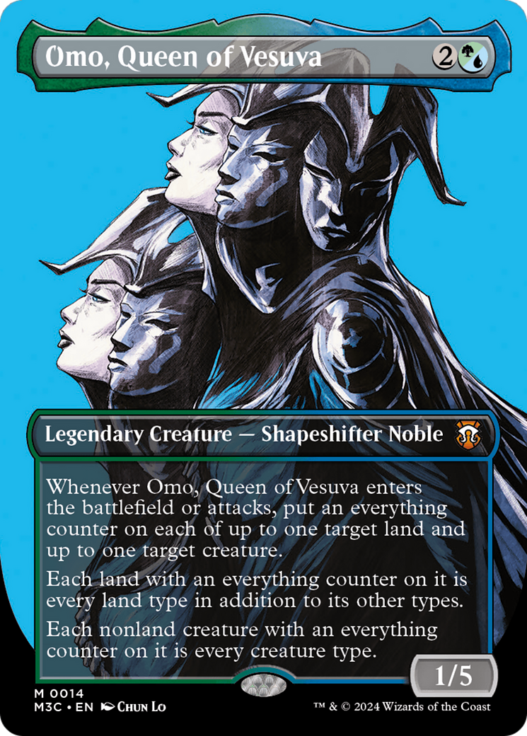 Omo, Queen of Vesuva (Borderless) [Modern Horizons 3 Commander] - Destination Retro