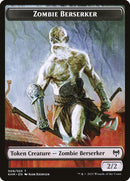 Human Warrior // Zombie Berserker Double-Sided Token [Kaldheim Tokens] - Destination Retro