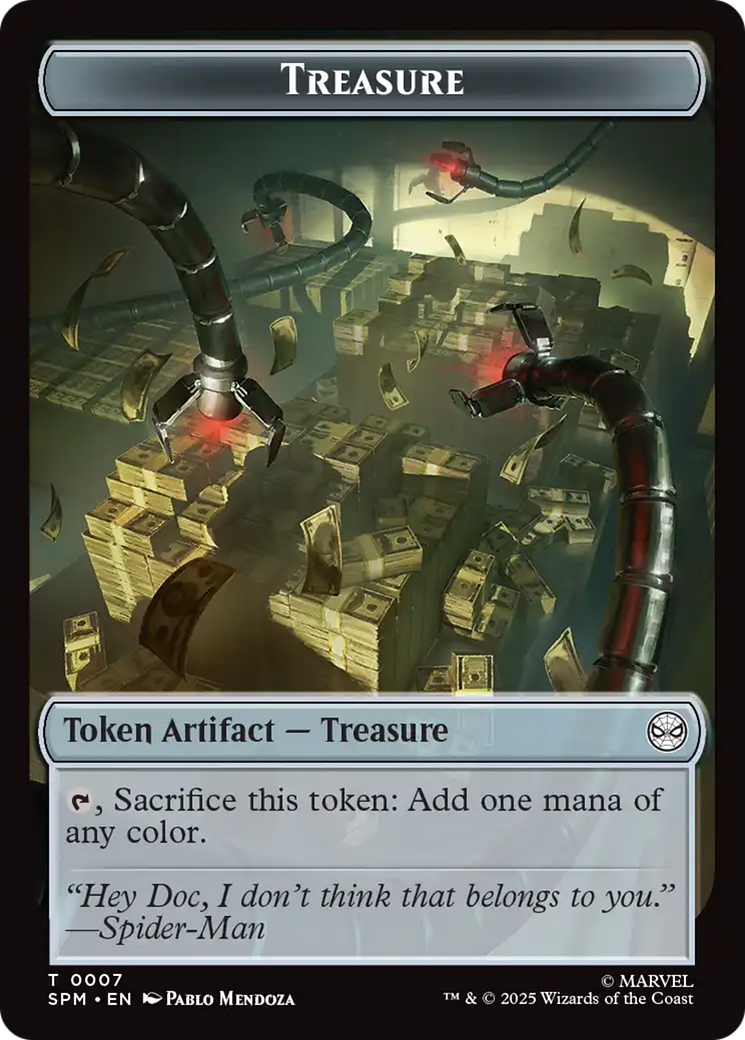 Human Citizen // Treasure Double-Sided Token [Marvel's Spider-Man Tokens] - Destination Retro