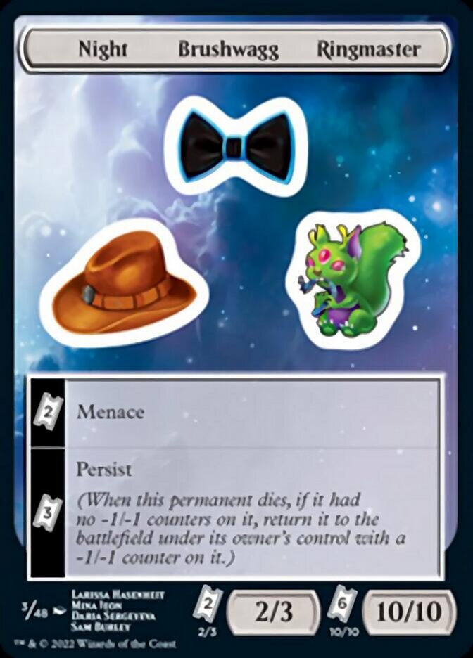 Night Brushwagg Ringmaster [Unfinity Stickers] - Destination Retro