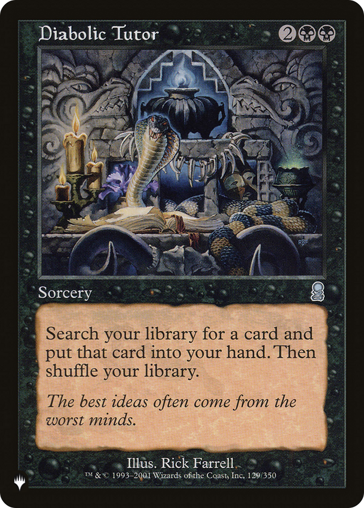 Diabolic Tutor [The List] - Destination Retro