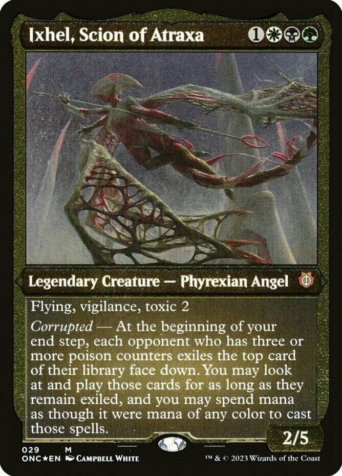 Ixhel, Scion of Atraxa (Foil Etched) (Display Commander) [Phyrexia: All Will Be One Commander] - Destination Retro