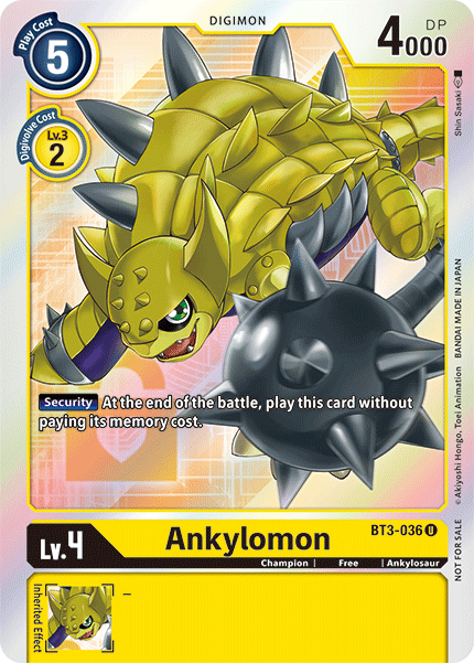 Ankylomon [BT3-036] (Buy-A-Box Promo) [Release Special Booster Ver.1.5 Promos] - Destination Retro