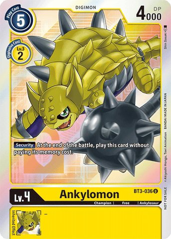 Ankylomon [BT3-036] (Buy-A-Box Promo) [Release Special Booster Ver.1.5 Promos] - Destination Retro