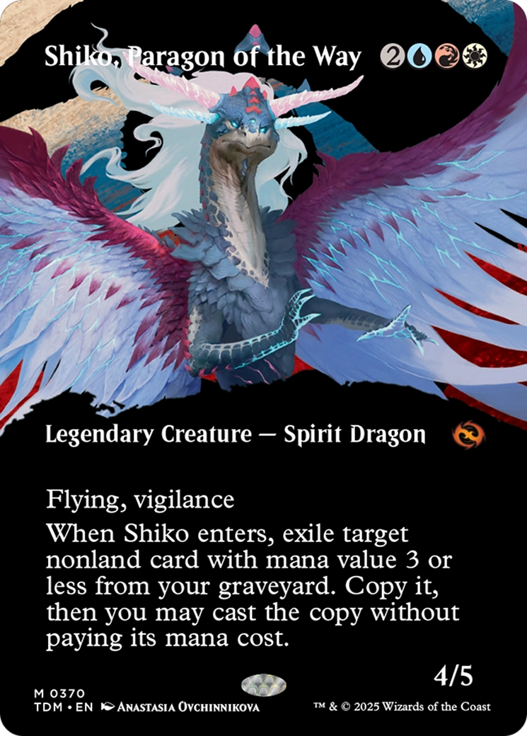 Shiko, Paragon of the Way (Borderless) [Tarkir: Dragonstorm] - Destination Retro