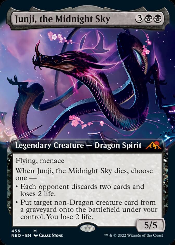 Junji, the Midnight Sky (Extended Art) [Kamigawa: Neon Dynasty] - Destination Retro