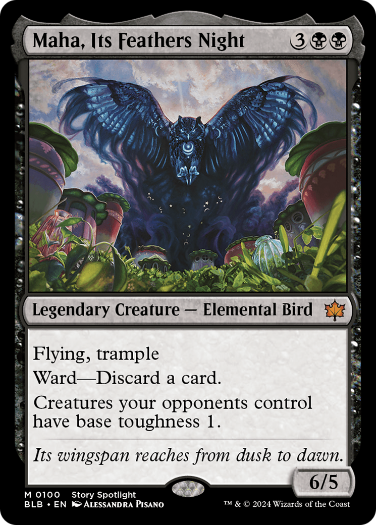 Maha, Its Feathers Night (Borderless) [Bloomburrow] - Destination Retro