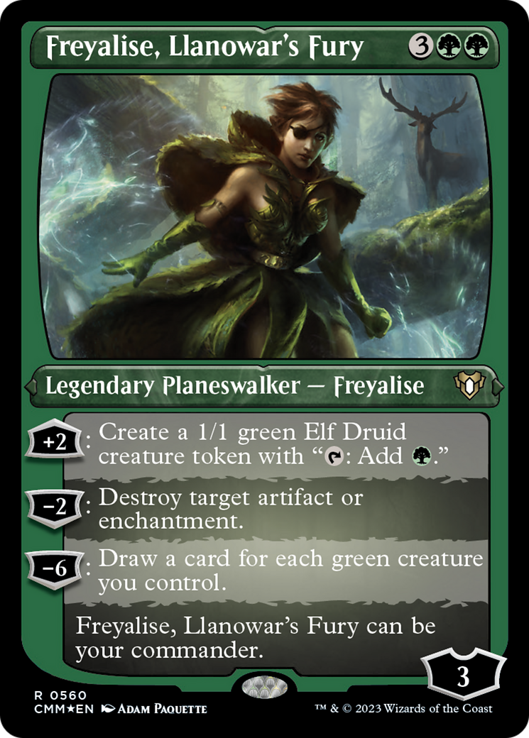 Freyalise, Llanowar's Fury (Foil Etched) [Commander Masters] - Destination Retro