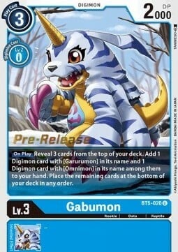 Gabumon [BT5-020] [Battle of Omni Pre-Release Promos] - Destination Retro