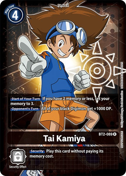 Tai Kamiya [BT2-089] (Official Tournament Pack Vol.3) [Release Special Booster Promos] - Destination Retro