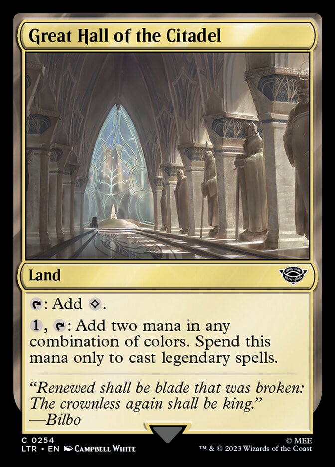 Great Hall of the Citadel [The Lord of the Rings: Tales of Middle-Earth] - Destination Retro