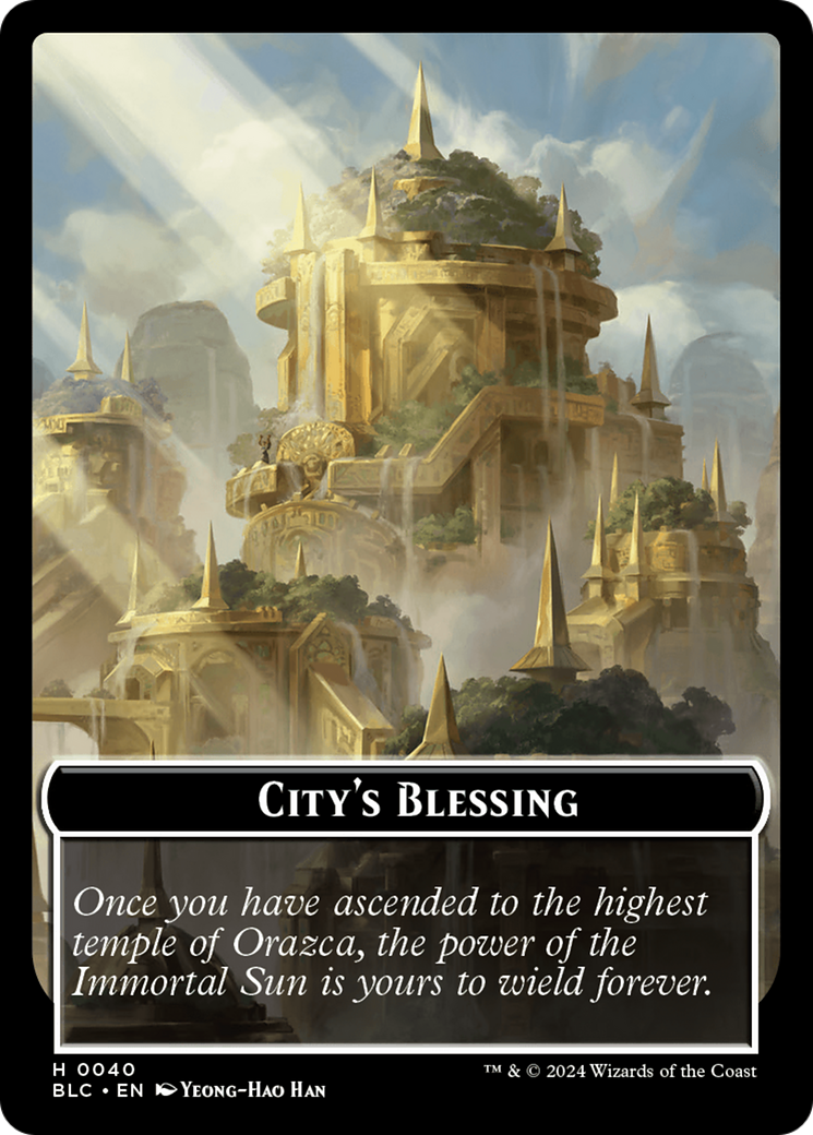 Hamster // City's Blessing Double-Sided Token [Bloomburrow Commander Tokens] - Destination Retro