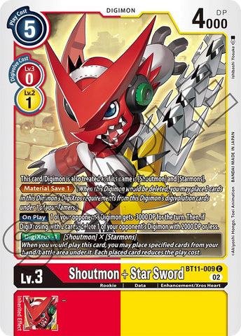 Shoutmon + Star Sword [BT11-009] [Dimensional Phase] - Destination Retro