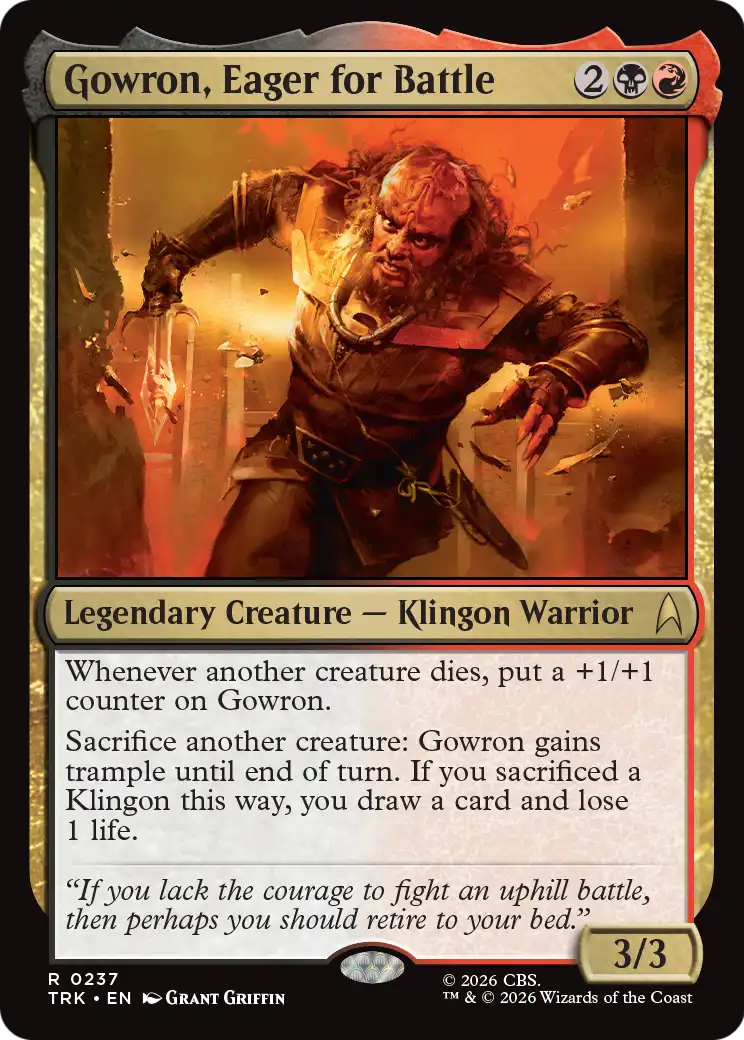 Gowron, Eager for Battle [Star Trek] - Destination Retro