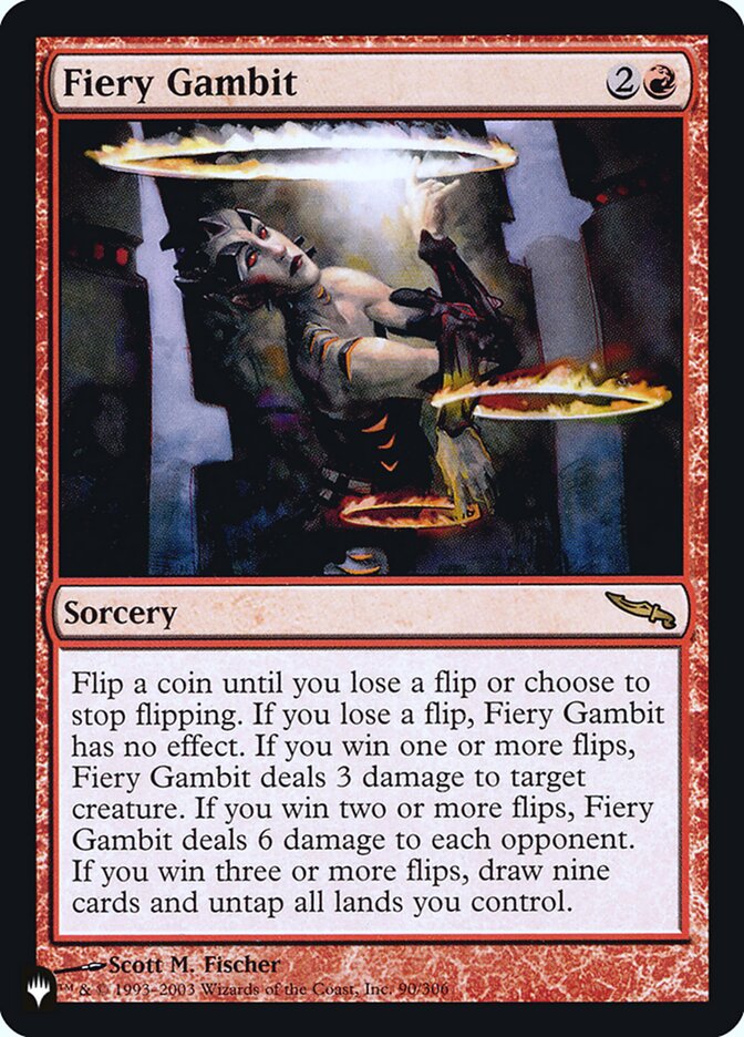 Fiery Gambit [Secret Lair: Heads I Win, Tails You Lose] - Destination Retro