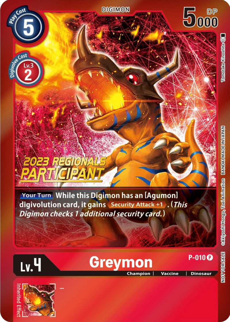 Greymon [P-010] (2023 Regionals Participant) [Promotional Cards] - Destination Retro