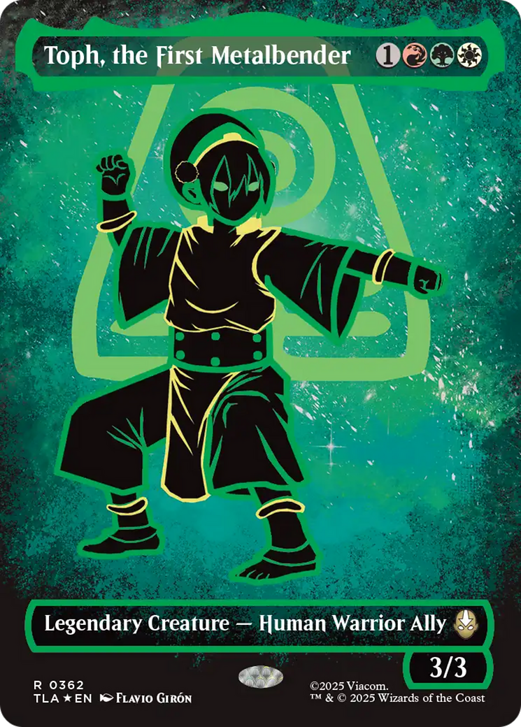 Toph, the First Metalbender (Borderless) (Neon Ink Foil) [Avatar: The Last Airbender] - Destination Retro