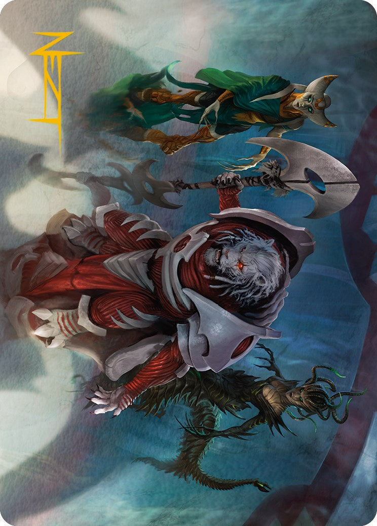 Norn's Decree Art Card (Gold-Stamped Signature) [Phyrexia: All Will Be One Art Series] - Destination Retro