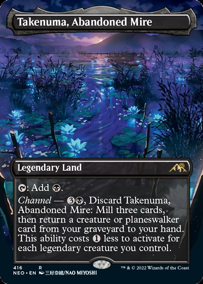Takenuma, Abandoned Mire (Borderless Alternate Art) [Kamigawa: Neon Dynasty] - Destination Retro